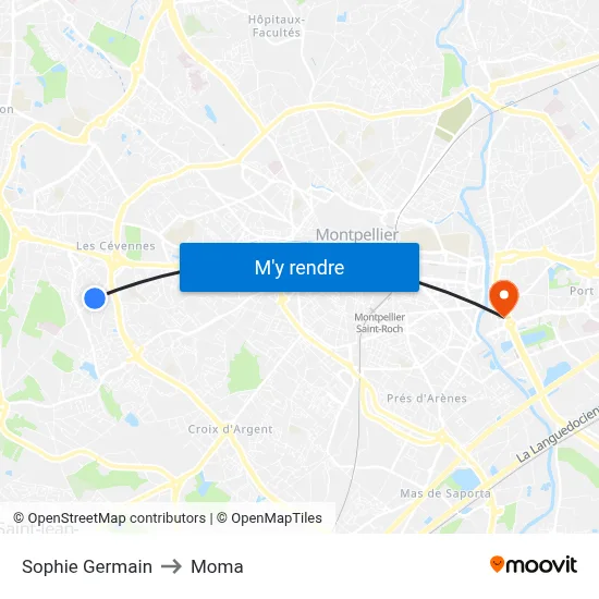 Sophie Germain to Moma map