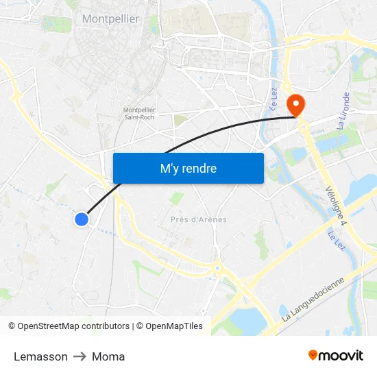 Lemasson to Moma map