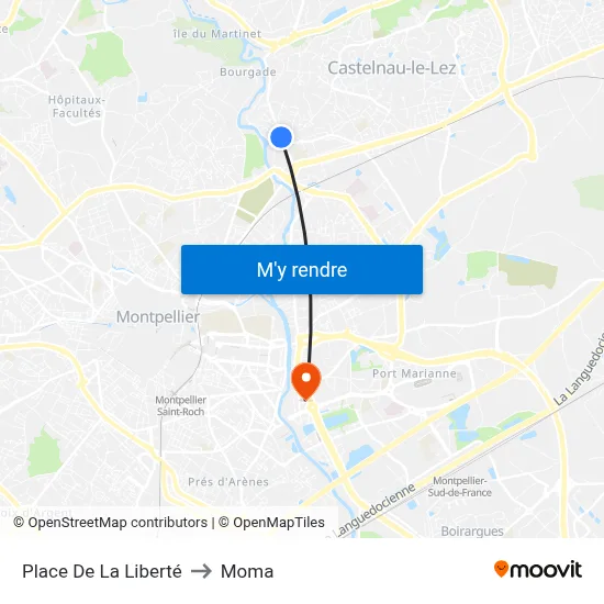 Place De La Liberté to Moma map