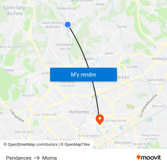 Pendances to Moma map