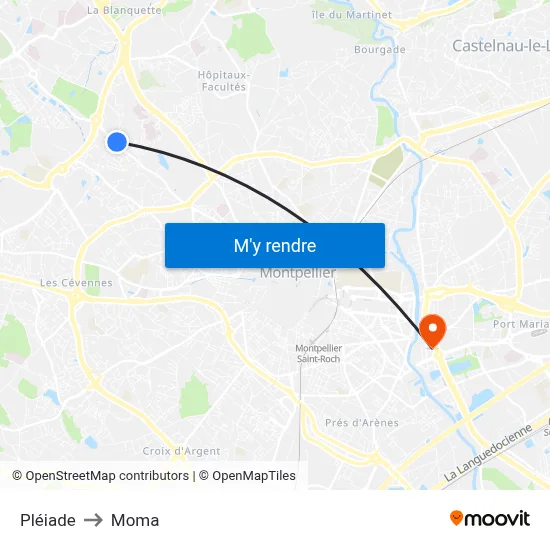 Pléiade to Moma map