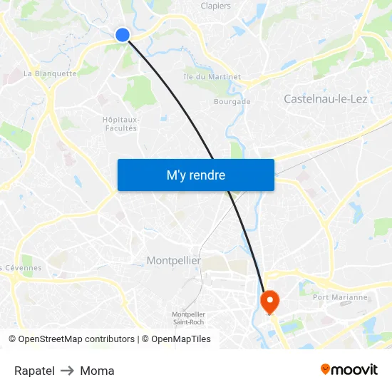 Rapatel to Moma map