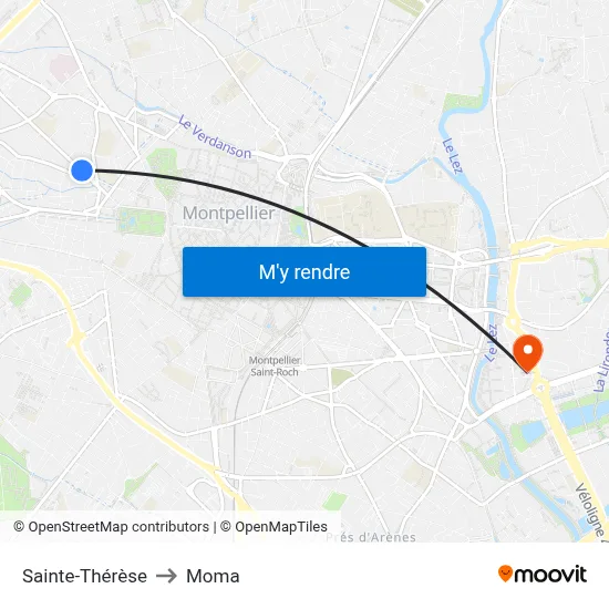 Sainte-Thérèse to Moma map