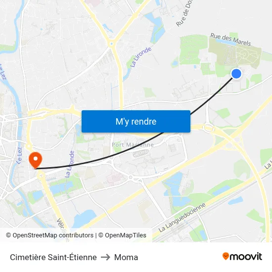 Cimetière Saint-Étienne to Moma map