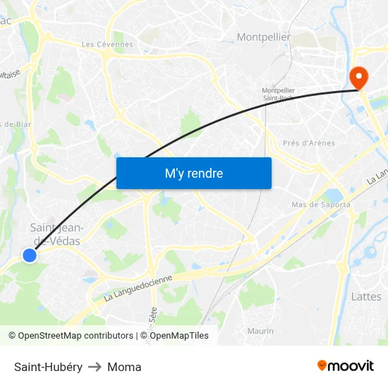 Saint-Hubéry to Moma map