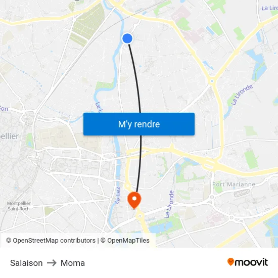 Salaison to Moma map