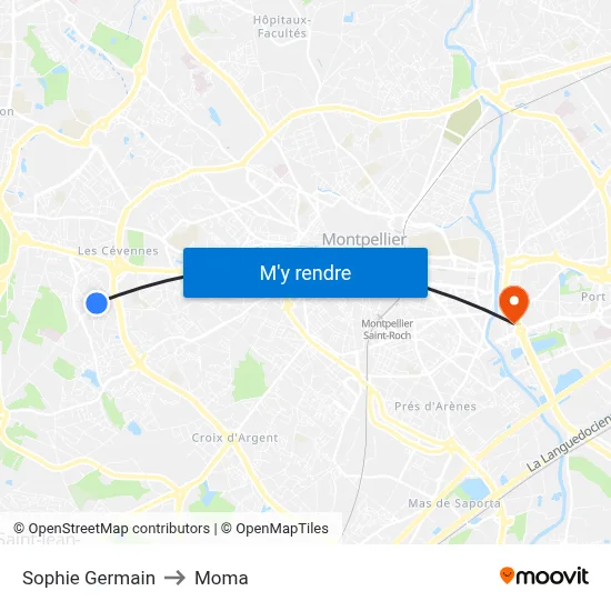 Sophie Germain to Moma map