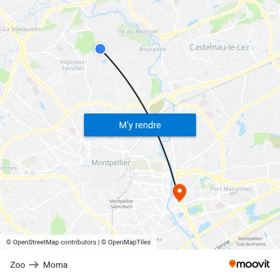 Zoo to Moma map