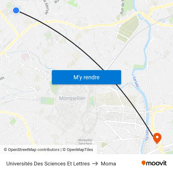 Universités Des Sciences Et Lettres to Moma map