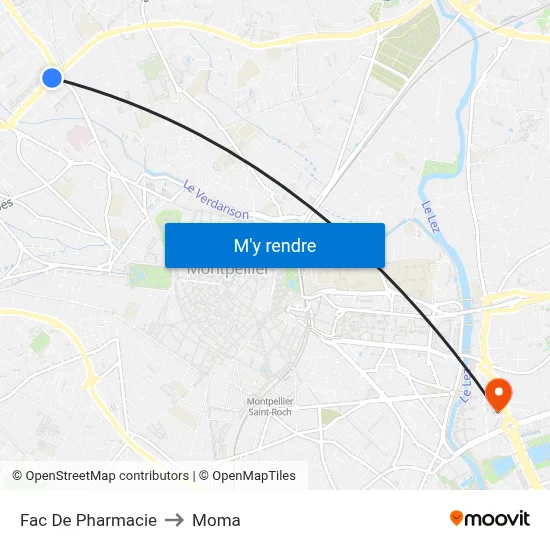 Fac De Pharmacie to Moma map