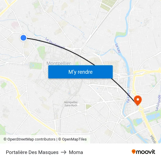 Portalière Des Masques to Moma map