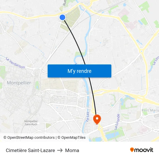 Cimetière Saint-Lazare to Moma map