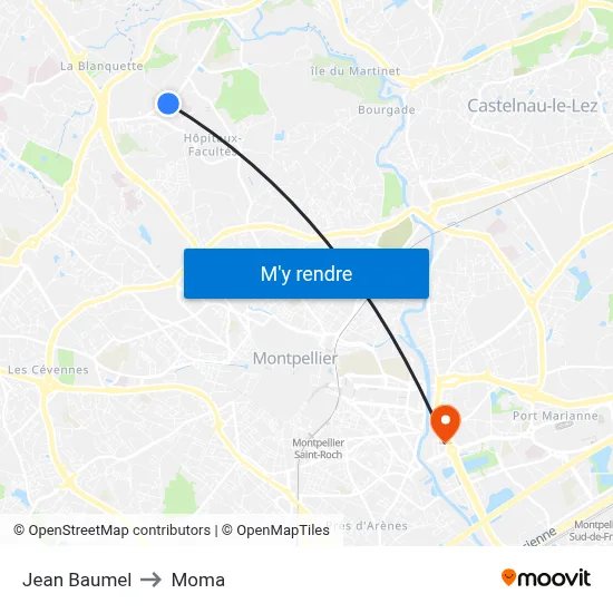 Jean Baumel to Moma map