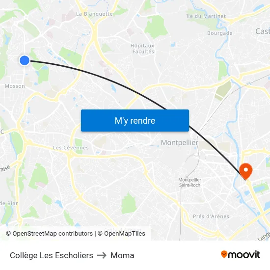Collège Les Escholiers to Moma map