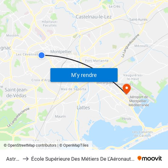 Astruc to École Supérieure Des Métiers De L'Aéronautique map