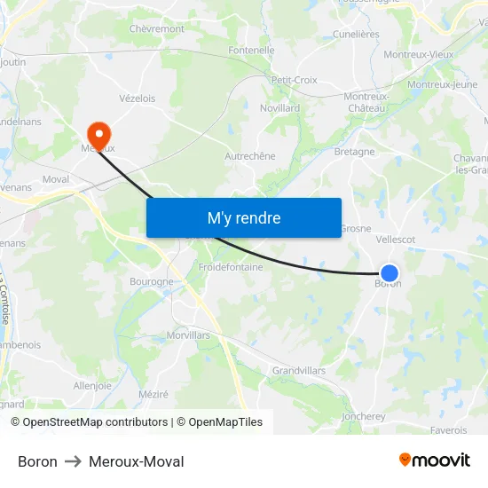 Boron to Meroux-Moval map