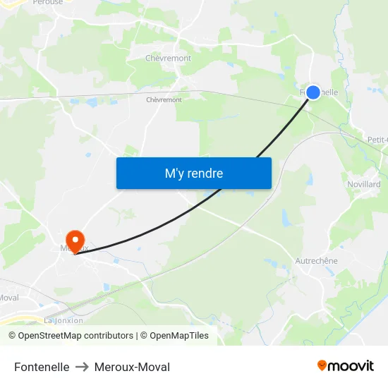 Fontenelle to Meroux-Moval map