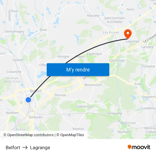 Belfort to Lagrange map