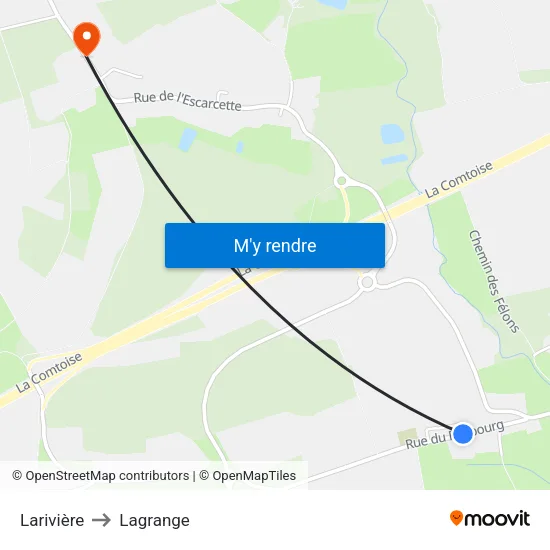 Larivière to Lagrange map