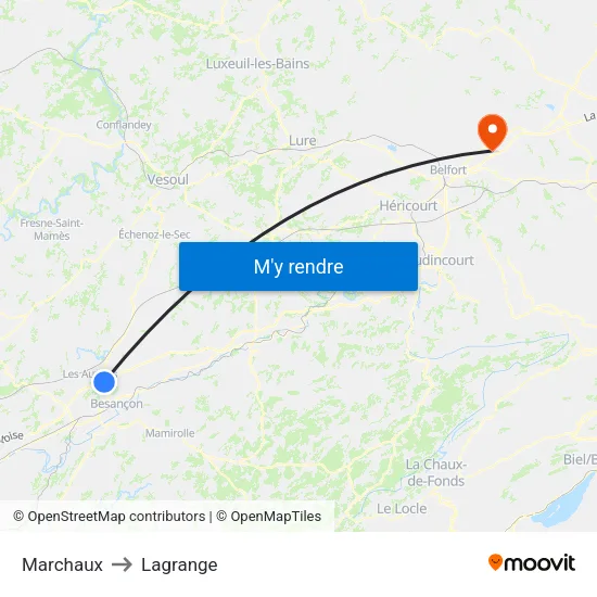 Marchaux to Lagrange map