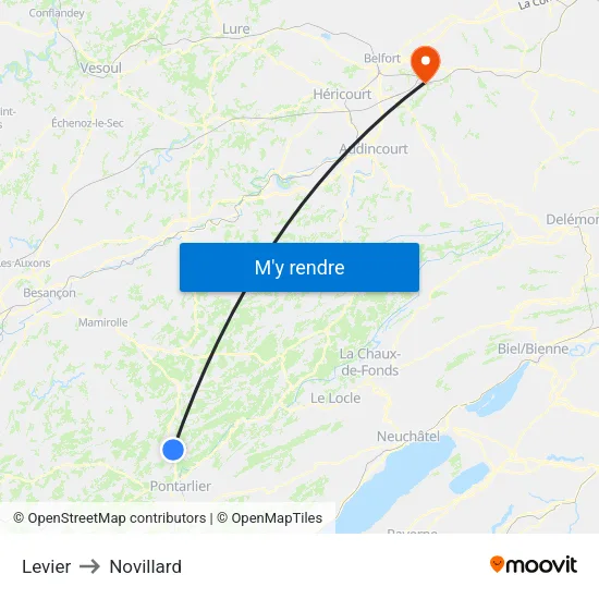 Levier to Novillard map