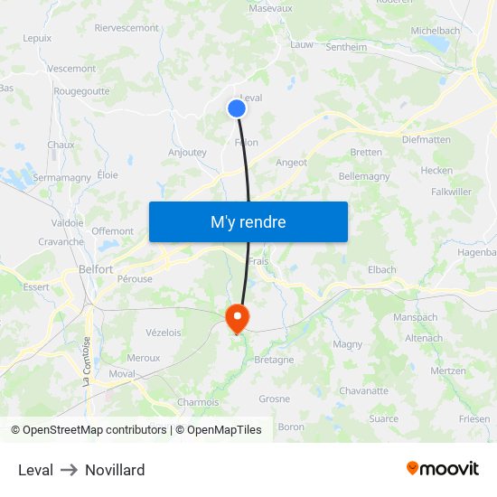 Leval to Novillard map