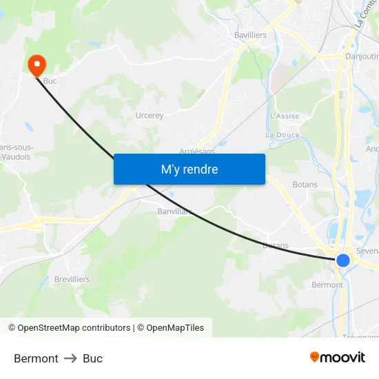 Bermont to Buc map