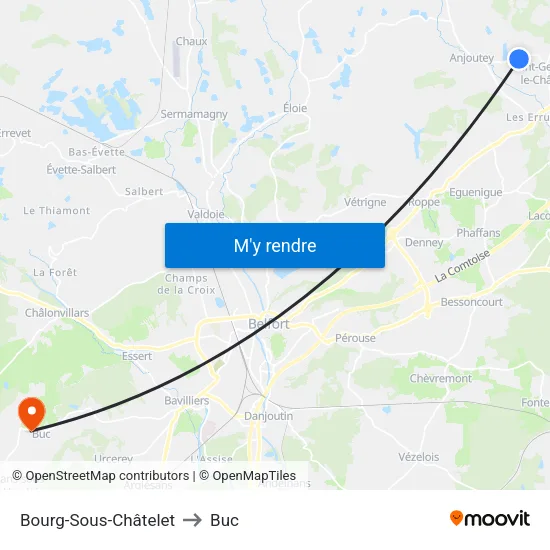 Bourg-Sous-Châtelet to Buc map