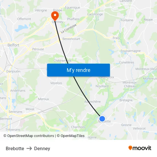 Brebotte to Denney map