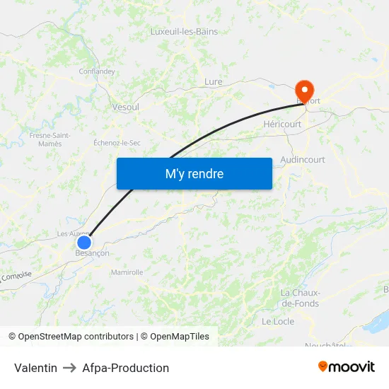 Valentin to Afpa-Production map