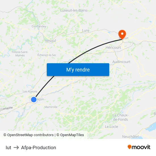 Iut to Afpa-Production map