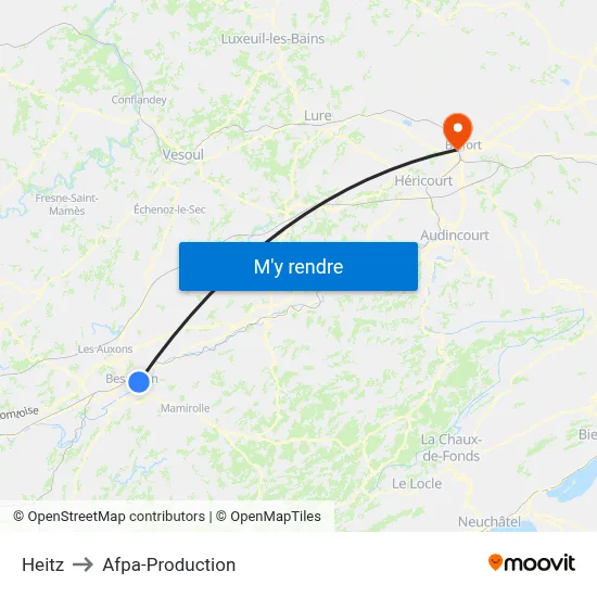 Heitz to Afpa-Production map