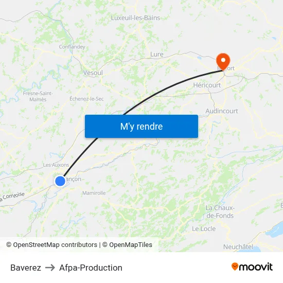 Baverez to Afpa-Production map