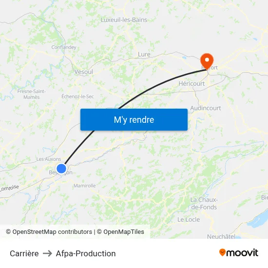 Carrière to Afpa-Production map