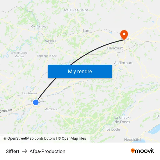Siffert to Afpa-Production map