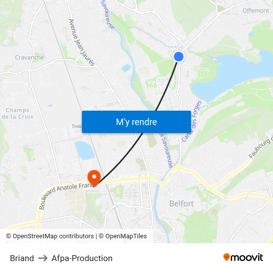 Briand to Afpa-Production map