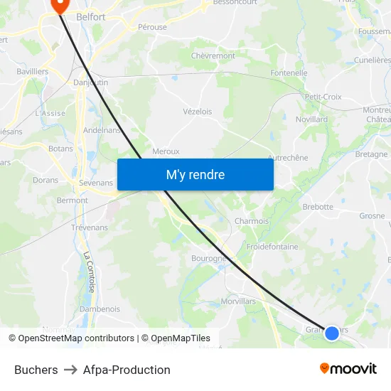 Buchers to Afpa-Production map