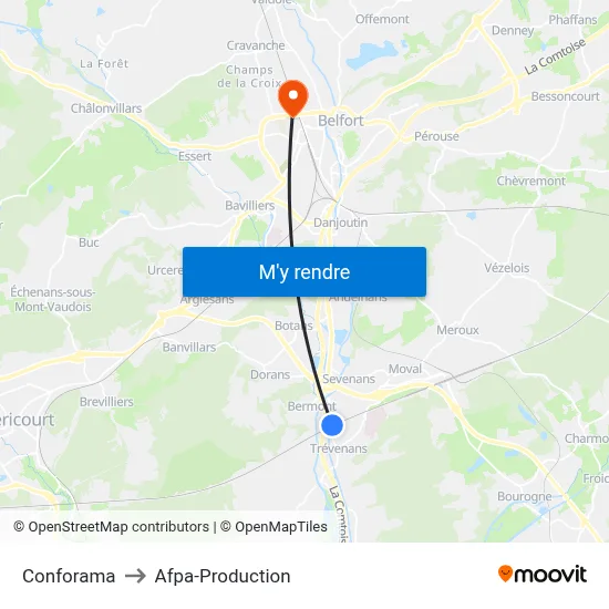 Conforama to Afpa-Production map