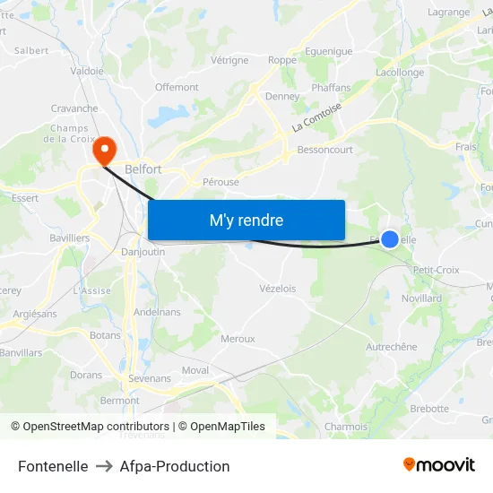 Fontenelle to Afpa-Production map