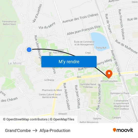 Grand'Combe to Afpa-Production map