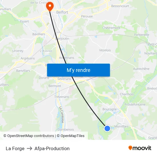 La Forge to Afpa-Production map