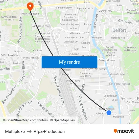Multiplexe to Afpa-Production map