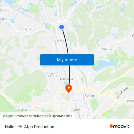 Nallet to Afpa-Production map