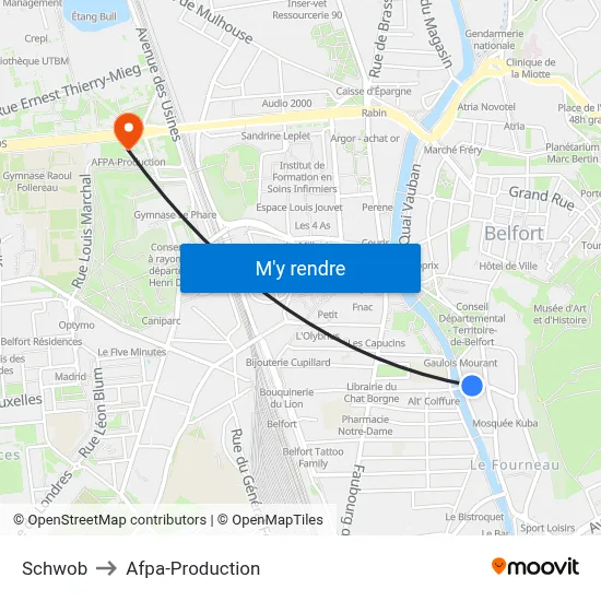 Schwob to Afpa-Production map