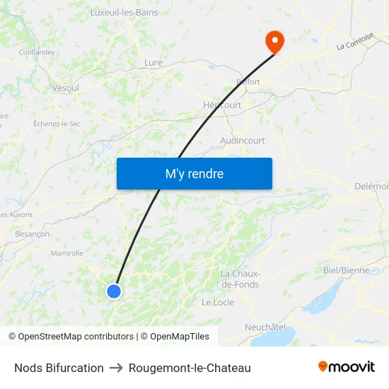 Nods Bifurcation to Rougemont-le-Chateau map