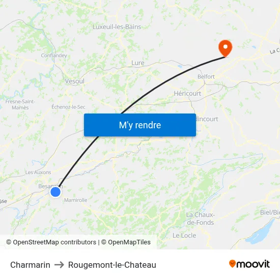 Charmarin to Rougemont-le-Chateau map