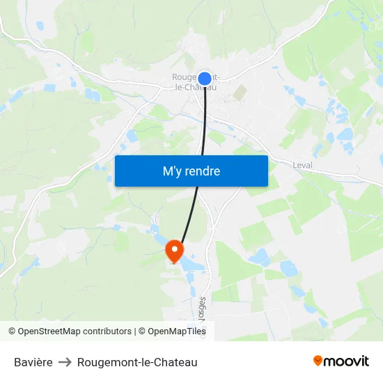 Bavière to Rougemont-le-Chateau map