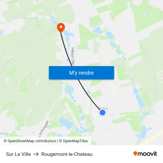 Sur La Ville to Rougemont-le-Chateau map