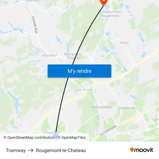 Tramway to Rougemont-le-Chateau map