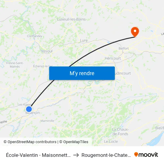 École-Valentin - Maisonnettes to Rougemont-le-Chateau map